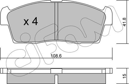 Cifam 822-439-0 - Bremžu uzliku kompl., Disku bremzes autospares.lv