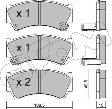 Cifam 822-436-0 - Brake Pad Set, disc brake www.autospares.lv