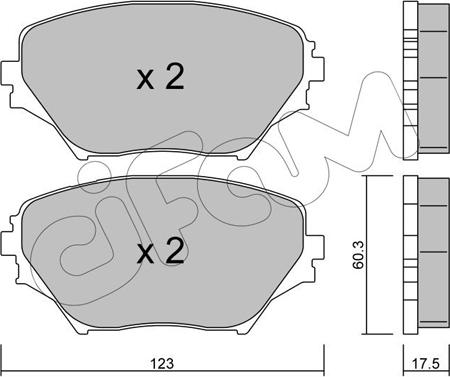 Cifam 822-430-0 - Bremžu uzliku kompl., Disku bremzes www.autospares.lv