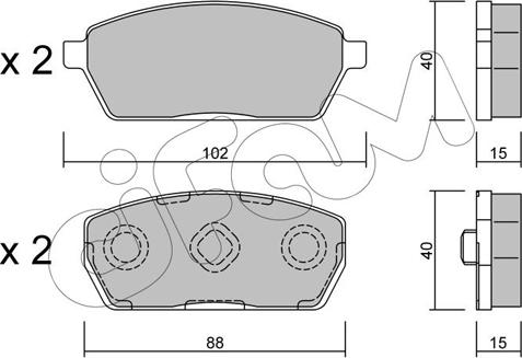 Cifam 822-438-0 - Bremžu uzliku kompl., Disku bremzes www.autospares.lv