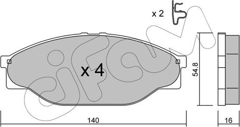 Cifam 822-433-0 - Brake Pad Set, disc brake www.autospares.lv