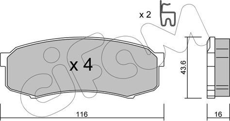 Cifam 822-432-0 - Bremžu uzliku kompl., Disku bremzes www.autospares.lv