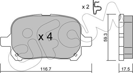 Cifam 822-429-0 - Brake Pad Set, disc brake www.autospares.lv