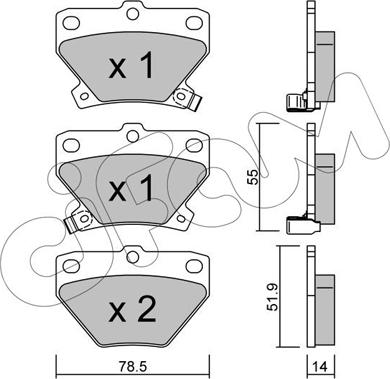 Cifam 822-424-0 - Bremžu uzliku kompl., Disku bremzes www.autospares.lv