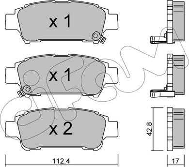 Cifam 822-428-0 - Bremžu uzliku kompl., Disku bremzes autospares.lv