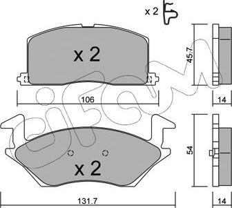 Cifam 822-422-0 - Тормозные колодки, дисковые, комплект www.autospares.lv