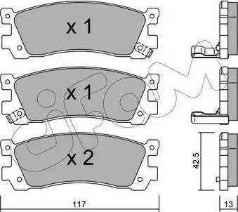 Cifam 822-474-0 - Bremžu uzliku kompl., Disku bremzes autospares.lv