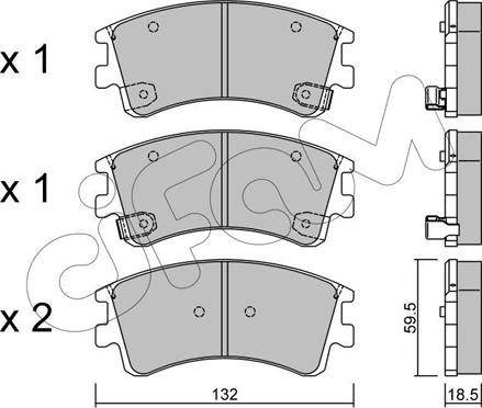 Cifam 822-476-0 - Bremžu uzliku kompl., Disku bremzes www.autospares.lv