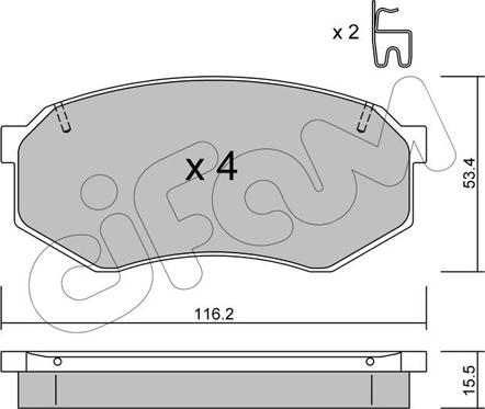 Cifam 822-471-0 - Bremžu uzliku kompl., Disku bremzes autospares.lv