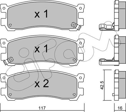 Cifam 822-478-0 - Bremžu uzliku kompl., Disku bremzes autospares.lv