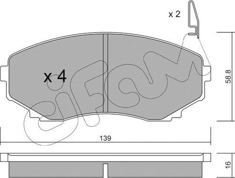 Cifam 822-477-0 - Brake Pad Set, disc brake www.autospares.lv