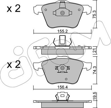 Cifam 822-599-0 - Bremžu uzliku kompl., Disku bremzes www.autospares.lv