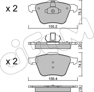 Cifam 822-599-1 - Bremžu uzliku kompl., Disku bremzes autospares.lv