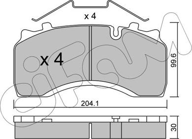 Cifam 822-590-0 - Bremžu uzliku kompl., Disku bremzes www.autospares.lv