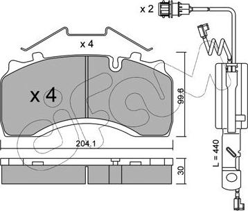 Cifam 822-590-1K - Bremžu uzliku kompl., Disku bremzes www.autospares.lv