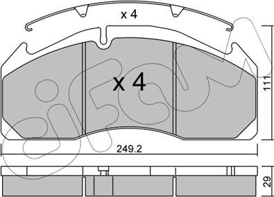 Cifam 822-593-0 - Bremžu uzliku kompl., Disku bremzes www.autospares.lv