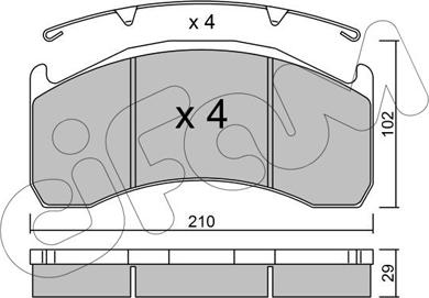 Cifam 822-592-0 - Bremžu uzliku kompl., Disku bremzes www.autospares.lv