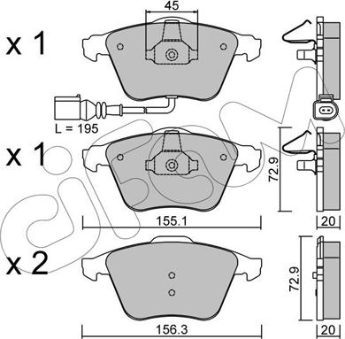 Cifam 822-549-4 - Bremžu uzliku kompl., Disku bremzes autospares.lv