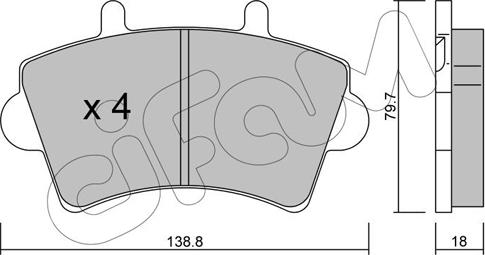 Cifam 822-545-0 - Bremžu uzliku kompl., Disku bremzes autospares.lv