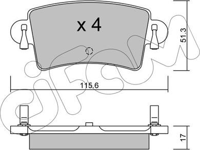 Cifam 822-546-0 - Тормозные колодки, дисковые, комплект www.autospares.lv