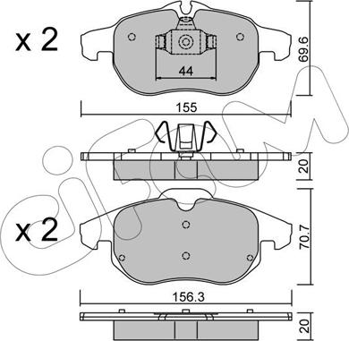 Cifam 822-540-0 - Brake Pad Set, disc brake www.autospares.lv