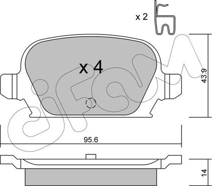 Cifam 822-541-0 - Bremžu uzliku kompl., Disku bremzes www.autospares.lv