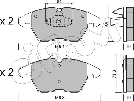 Cifam 822-548-1 - Тормозные колодки, дисковые, комплект www.autospares.lv