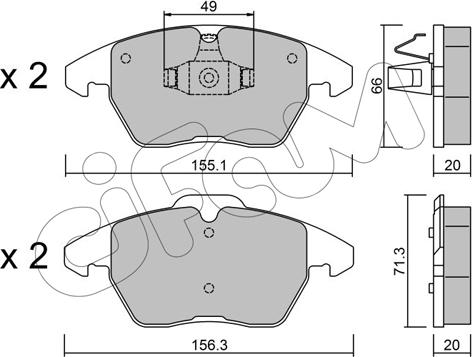 Cifam 822-548-2 - Тормозные колодки, дисковые, комплект www.autospares.lv