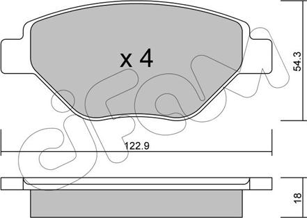 Cifam 822-543-0 - Bremžu uzliku kompl., Disku bremzes www.autospares.lv