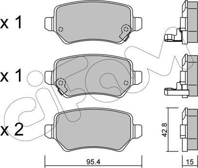 Cifam 822-542-0 - Brake Pad Set, disc brake www.autospares.lv