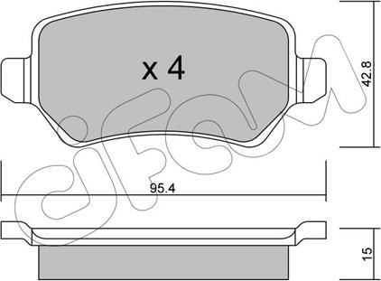 Cifam 822-542-1 - Bremžu uzliku kompl., Disku bremzes autospares.lv