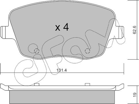 Cifam 822-547-0 - Bremžu uzliku kompl., Disku bremzes www.autospares.lv