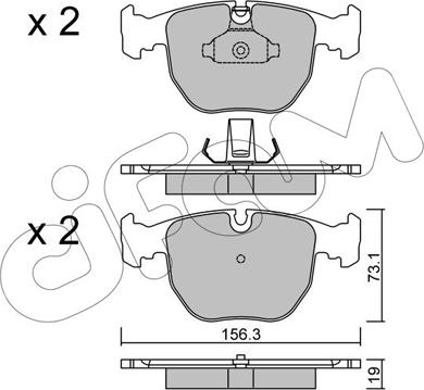 Cifam 822-559-0 - Bremžu uzliku kompl., Disku bremzes www.autospares.lv