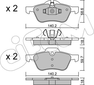 Cifam 822-555-0 - Bremžu uzliku kompl., Disku bremzes www.autospares.lv