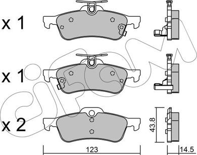 Cifam 822-556-1 - Тормозные колодки, дисковые, комплект www.autospares.lv