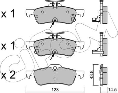 Cifam 822-556-2 - Тормозные колодки, дисковые, комплект www.autospares.lv