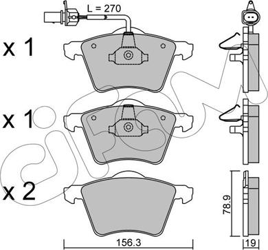 Cifam 822-550-0 - Тормозные колодки, дисковые, комплект www.autospares.lv