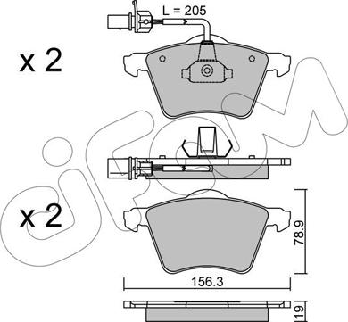 Cifam 822-550-1 - Bremžu uzliku kompl., Disku bremzes autospares.lv