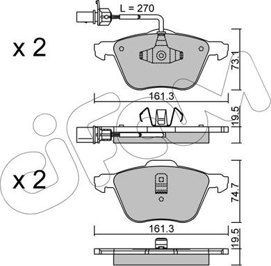 Cifam 822-551-0 - Тормозные колодки, дисковые, комплект www.autospares.lv