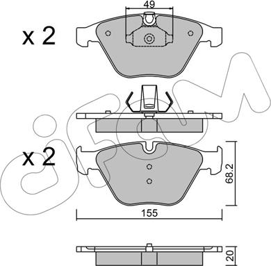 Cifam 822-558-9 - Bremžu uzliku kompl., Disku bremzes www.autospares.lv