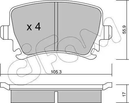 RIDER RD.3323.DB1622 - Brake Pad Set, disc brake www.autospares.lv