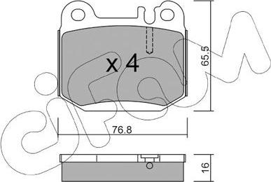 Cifam 822-564-0 - Тормозные колодки, дисковые, комплект www.autospares.lv