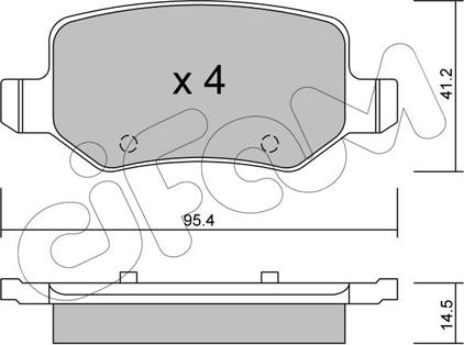 Cifam 822-565-0 - Bremžu uzliku kompl., Disku bremzes autospares.lv