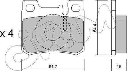 Cifam 822-566-0 - Bremžu uzliku kompl., Disku bremzes www.autospares.lv