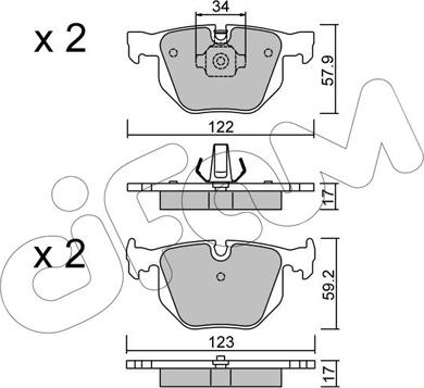 Cifam 822-561-0 - Bremžu uzliku kompl., Disku bremzes www.autospares.lv