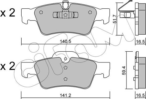 Cifam 822-568-1 - Bremžu uzliku kompl., Disku bremzes www.autospares.lv