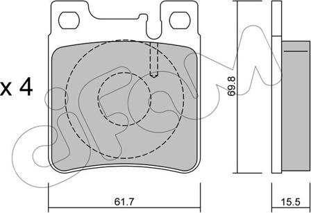 Cifam 822-567-0 - Bremžu uzliku kompl., Disku bremzes www.autospares.lv