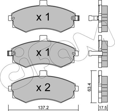 Cifam 822-504-0 - Bremžu uzliku kompl., Disku bremzes autospares.lv