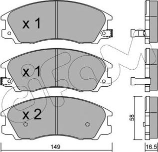 Cifam 822-506-0 - Brake Pad Set, disc brake www.autospares.lv