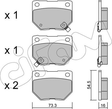 Cifam 822-501-0 - Bremžu uzliku kompl., Disku bremzes www.autospares.lv